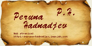 Peruna Hadnađev vizit kartica